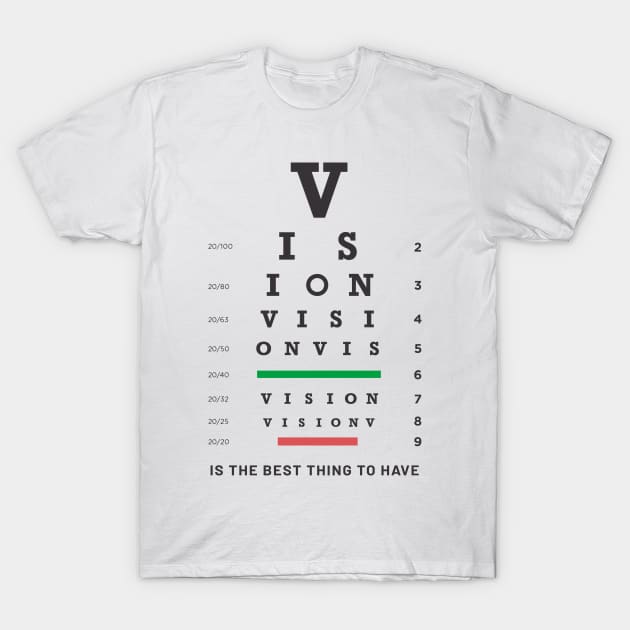 Vision Snellen Chart T-Shirt by Christyn Evans